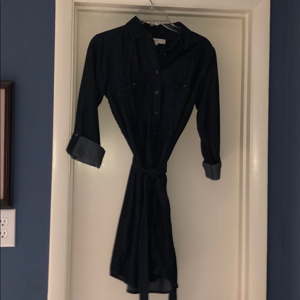 Ann Taylor Loft Chambray Dress New With Tags